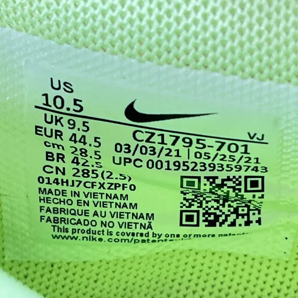 Nike Zoom Rival Waffle 5 Barely Volt Racing Shoes CZ1795-701 Men's Size 10.5
